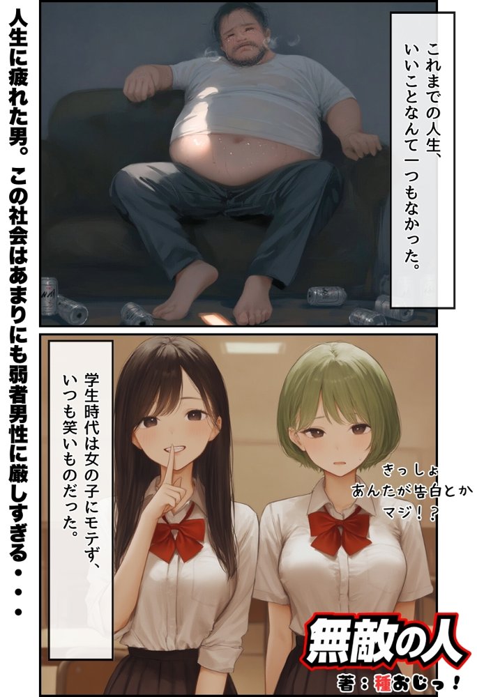 【無敵の人】人生に絶望した弱者男性のおじさんが無敵になるまで エロ同人誌画像 002