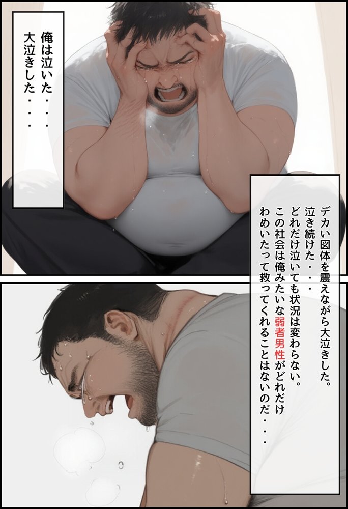 【無敵の人】人生に絶望した弱者男性のおじさんが無敵になるまで エロ同人誌画像 007