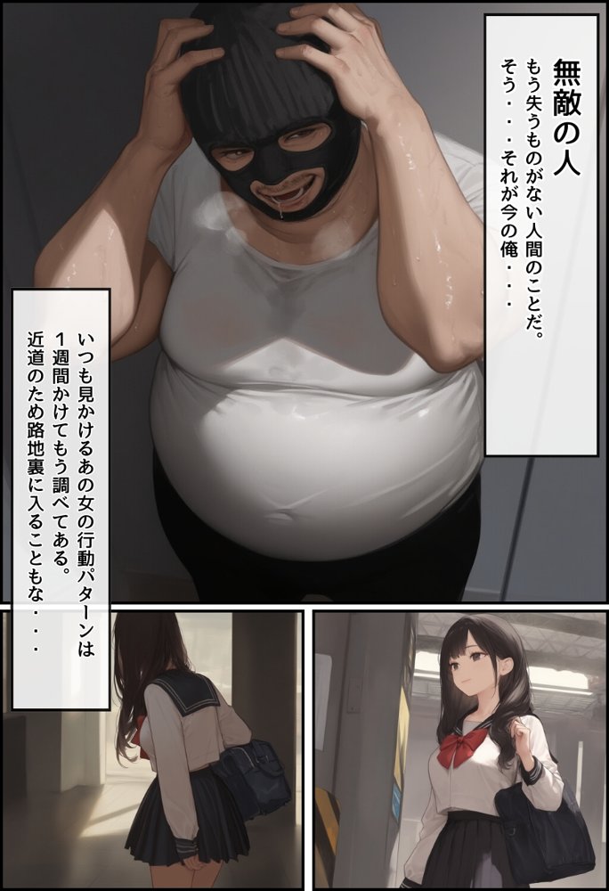 【無敵の人】人生に絶望した弱者男性のおじさんが無敵になるまで エロ同人誌画像 012