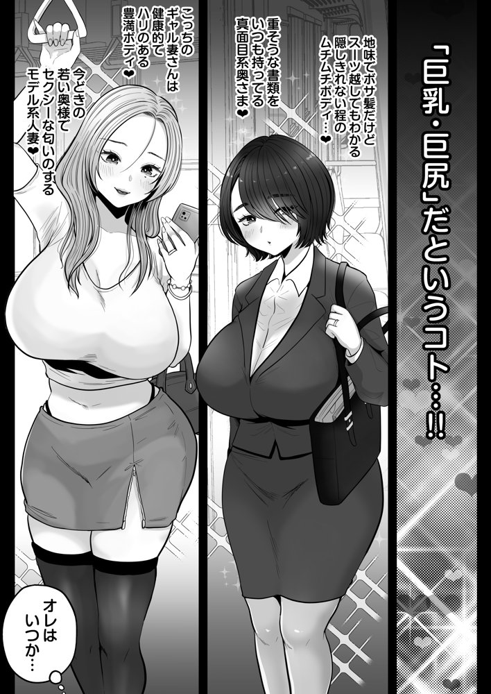 地味妻さんとギャル妻さん、人妻鉄道昇り行（イ）き エロ同人誌画像 006