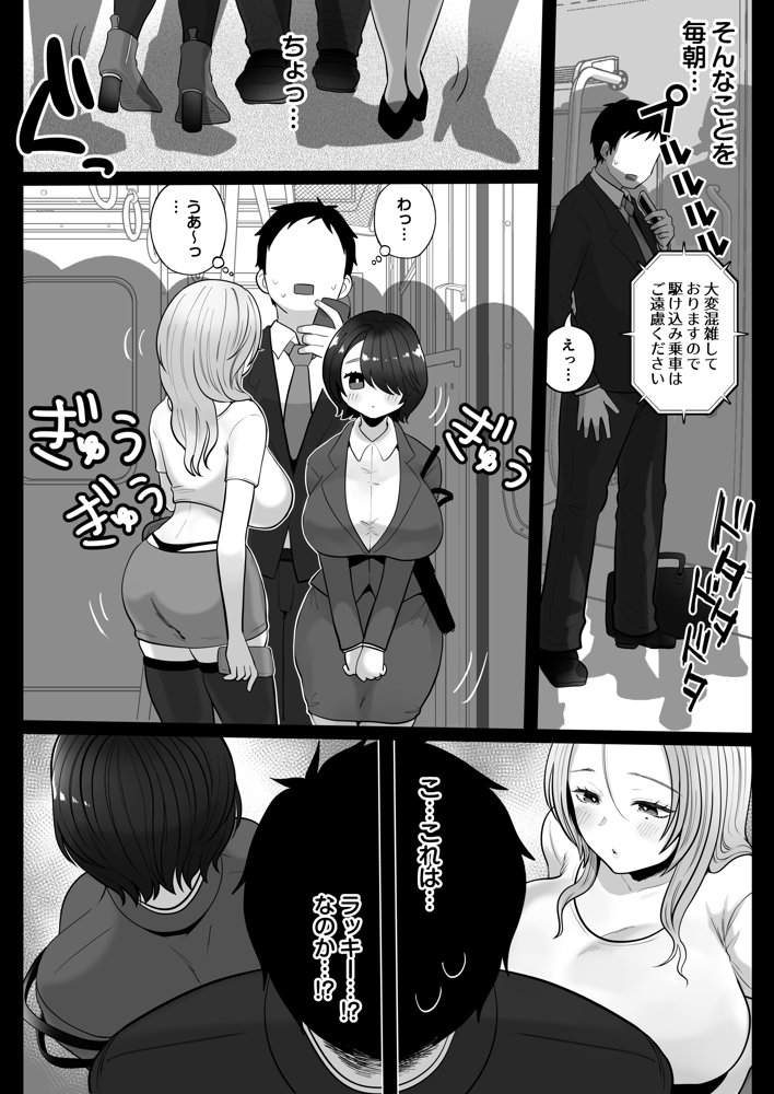 地味妻さんとギャル妻さん、人妻鉄道昇り行（イ）き エロ同人誌画像 008