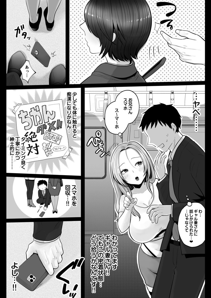 地味妻さんとギャル妻さん、人妻鉄道昇り行（イ）き エロ同人誌画像 010