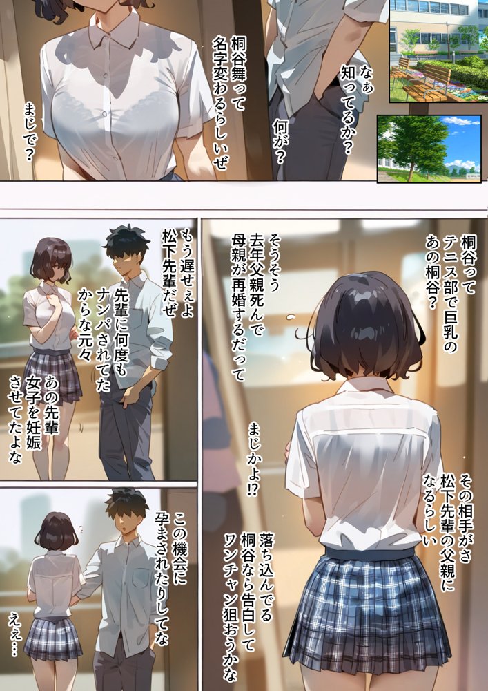 托卵命日！種付義父さん家の義妹にされ寝取られた幼馴染-母親再婚。幼馴染巨乳女子は実父の命日に嫌いな男達（義父＆義兄）に寝取られ孕まされる話 エロ同人誌画像 006